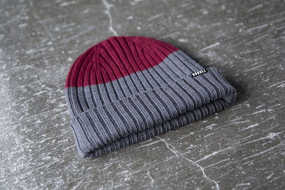 NOBULL Watch Cap Beanie - Cabernet And Grey - Ireland (5260QNUWX)